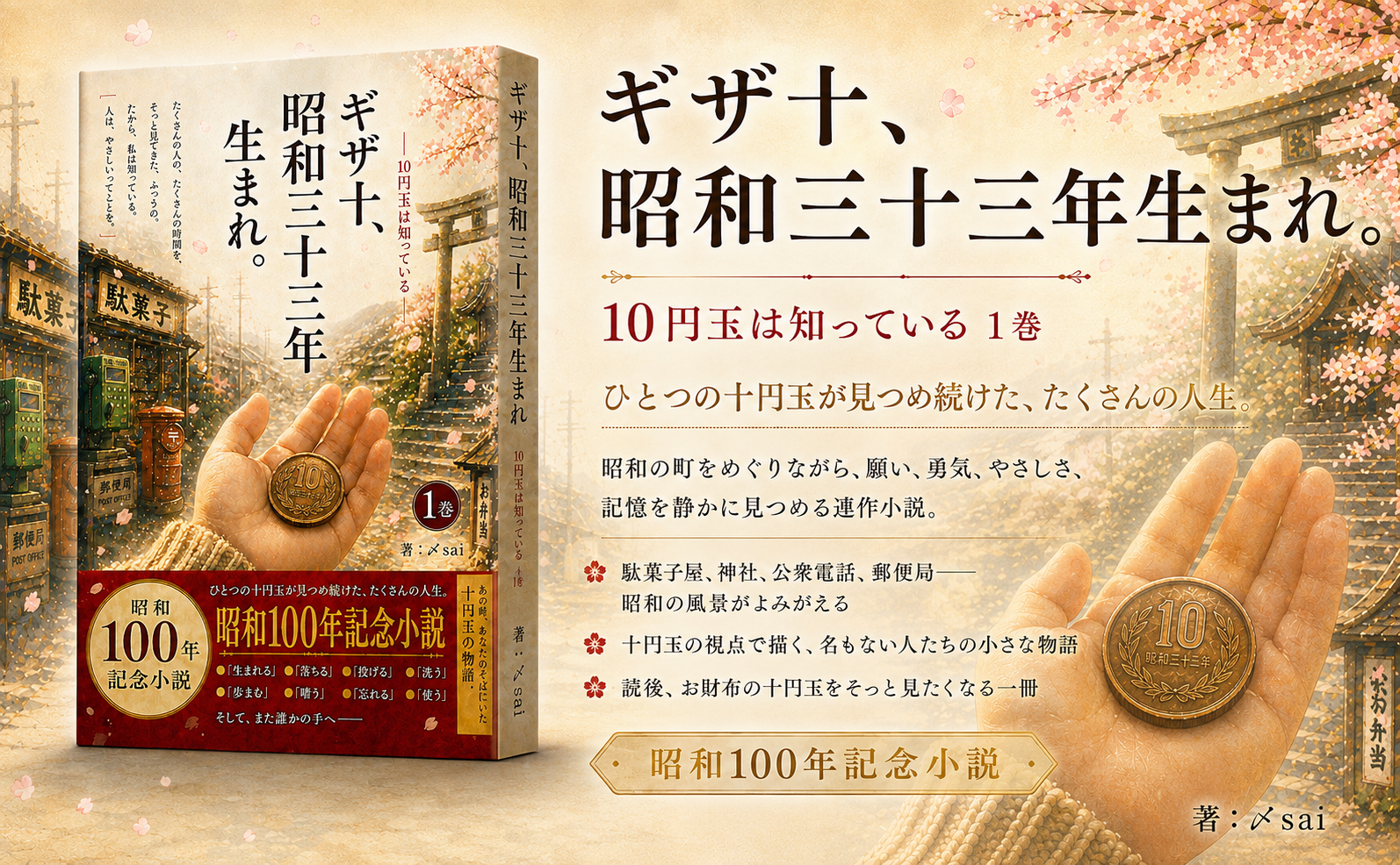 ギザ十、昭和三十三年生まれ。 10円玉は知っている 1巻 — 昭和100年記念小説